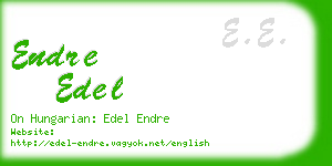 endre edel business card